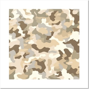 tan brown desert camo pattern Posters and Art